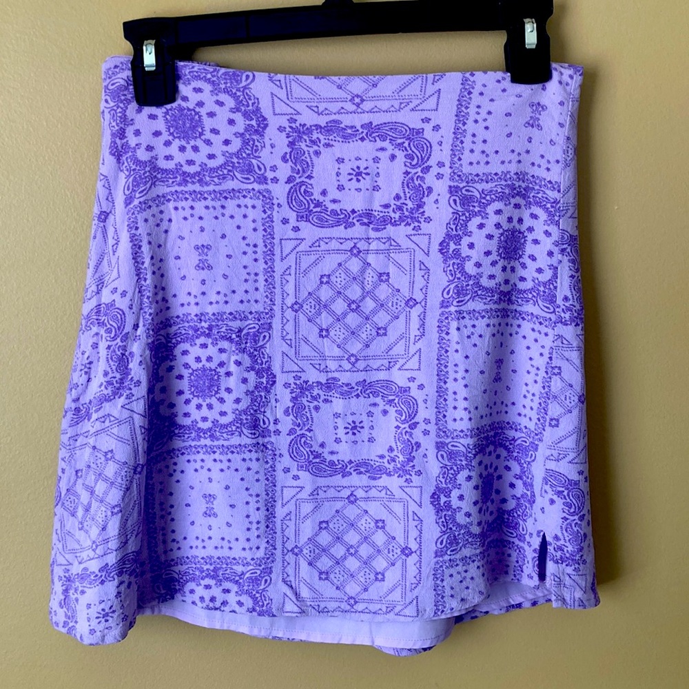 Purple skirt with bandanna design